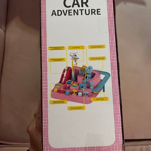 NEW Educational Manual Race Track GIRLS Table Game Fine Motor Skills Toy PINK - Picture 9 of 10